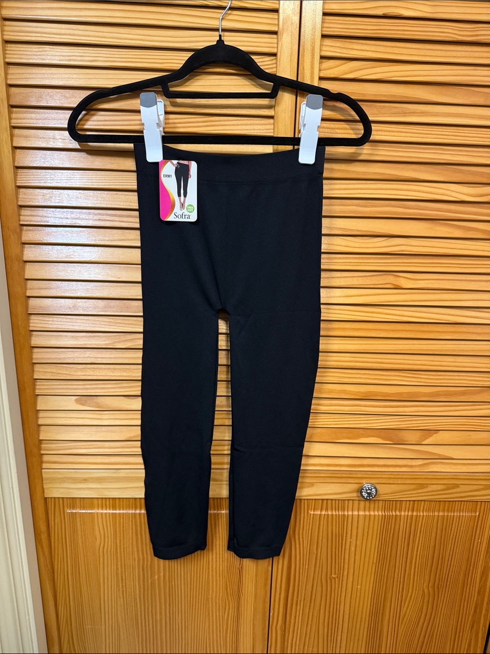 Sofra Women’s Black Stretchy Leggings